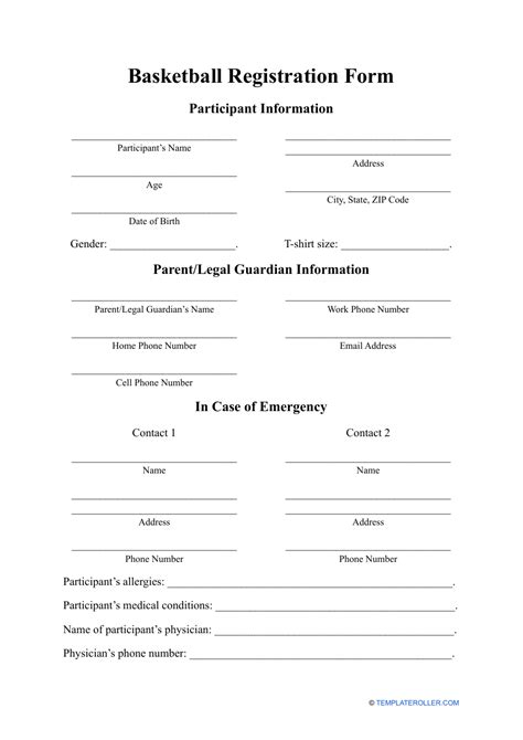 basketball registration form template|Iba pa.